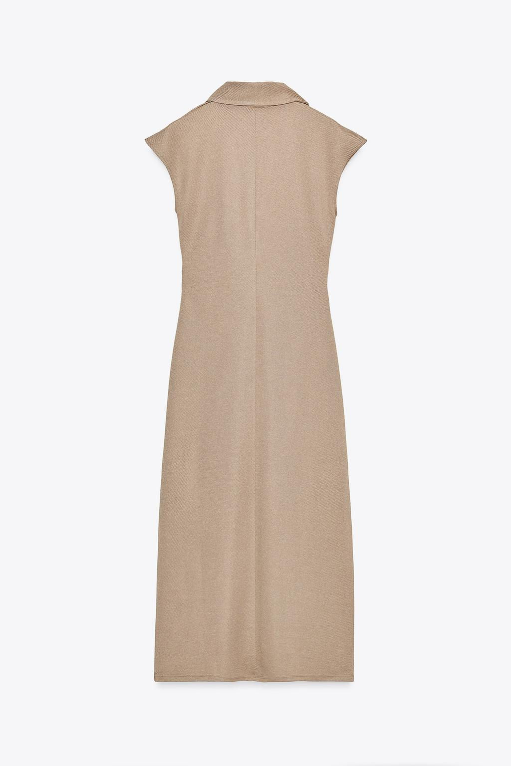 MIDI POLO COLLAR DRESS - Zara фото 7