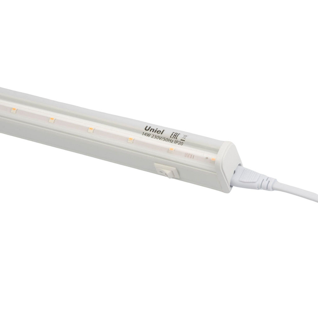 ULI-P17-14W/SPLE IP20 WHITE Светильник для растений светодиодный линейный, 870мм, выкл. на корпусе. Пластик. Спектр для фотосинтеза. TM Uniel