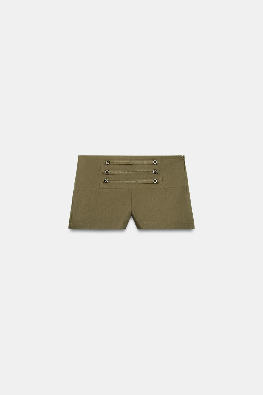 SHORTS MINI BOTONES / Khaki - Zara фото 5