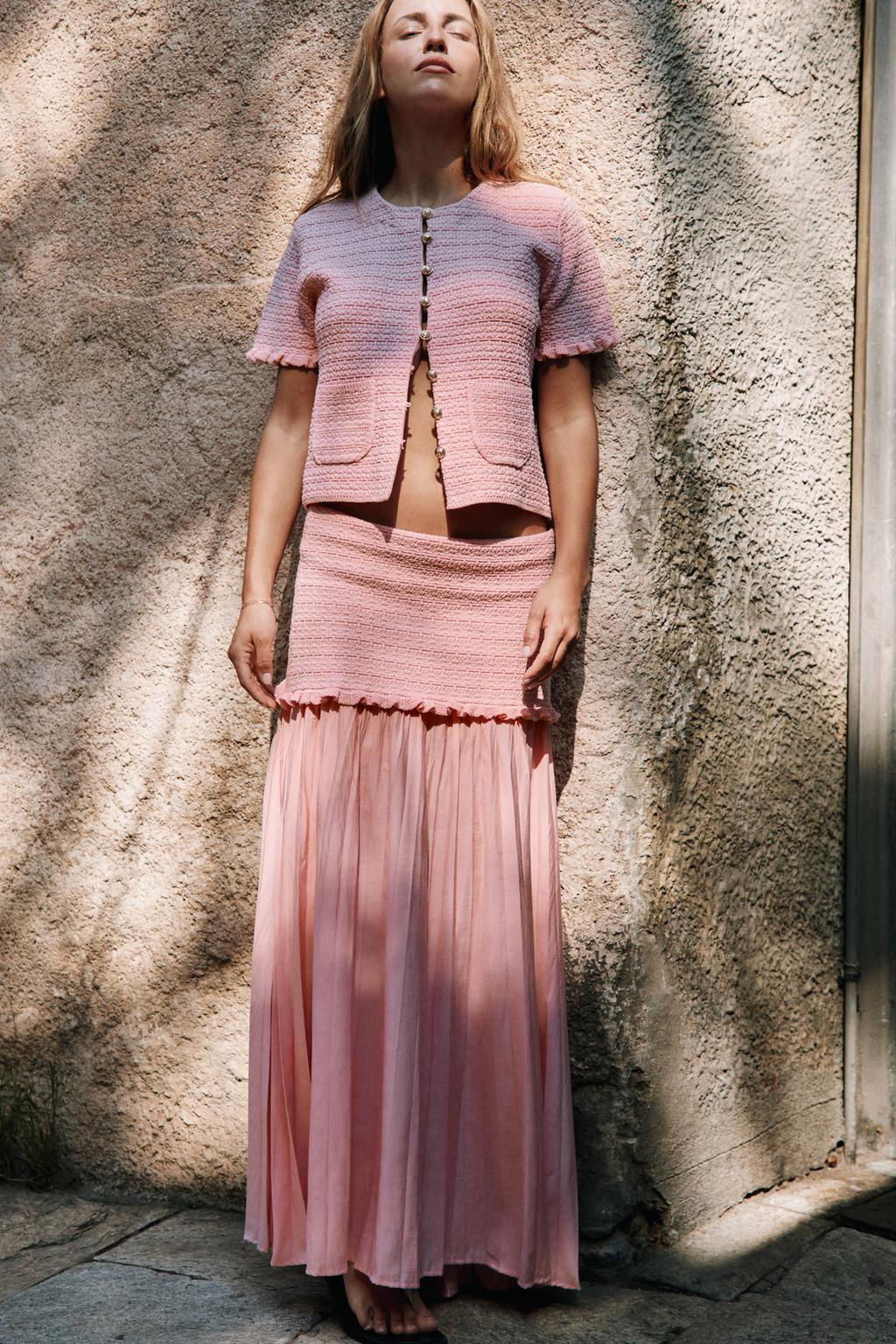 COMBINED KNIT SKIRT - Zara фото 20