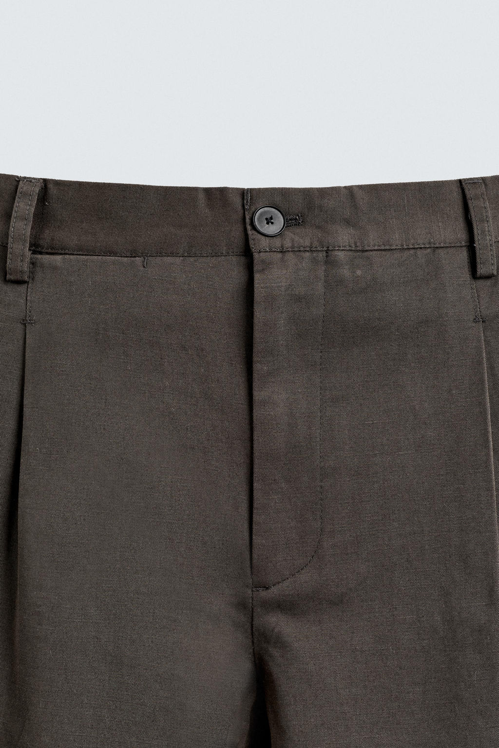 COTTON/LINEN PLEATED TROUSERS - Zara фото 9