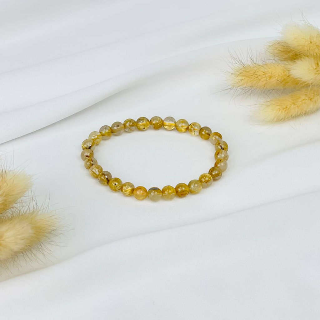 Браслет из Рутилового кварца с включением Титана 17,5 см - Радуга самоцветов фото 3