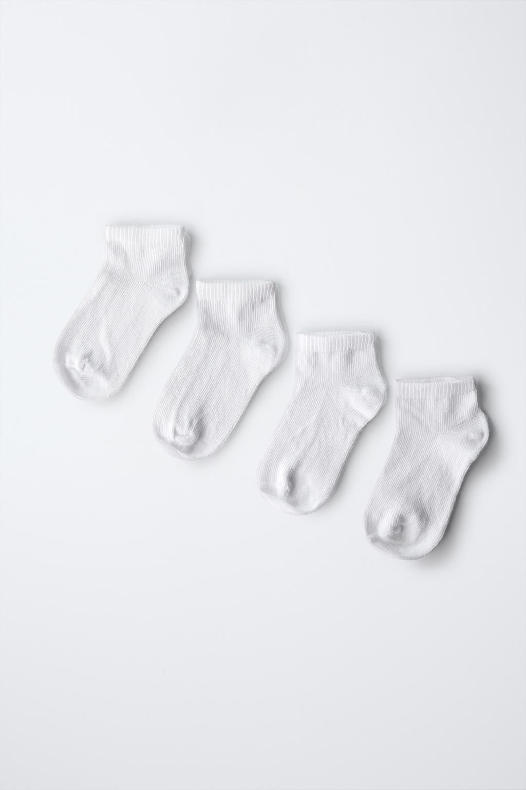 FOUR-PACK OF PLAIN ANKLE SOCKS - Zara фото 3
