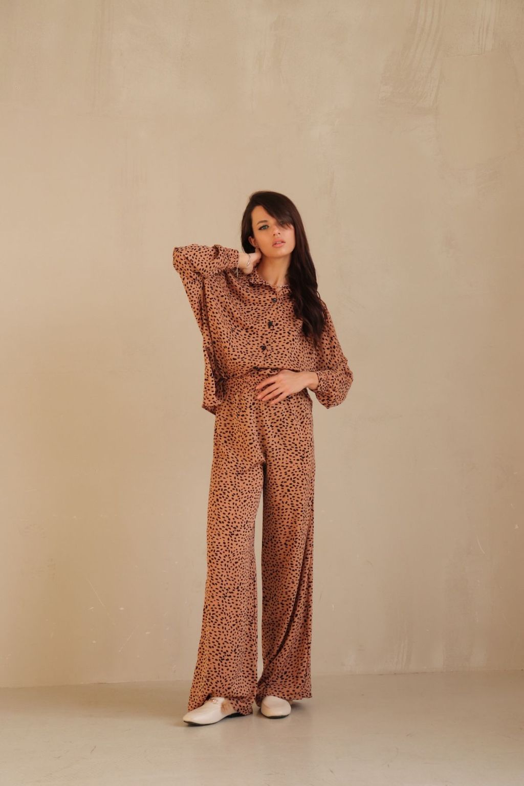 7002 Костюм летний кофейный с пятнышками - Martichelli фото 8