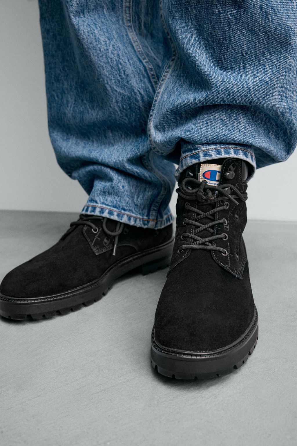 LEATHER LACE-UP BOOTS CHAMPION ® X ZARA  фото 2