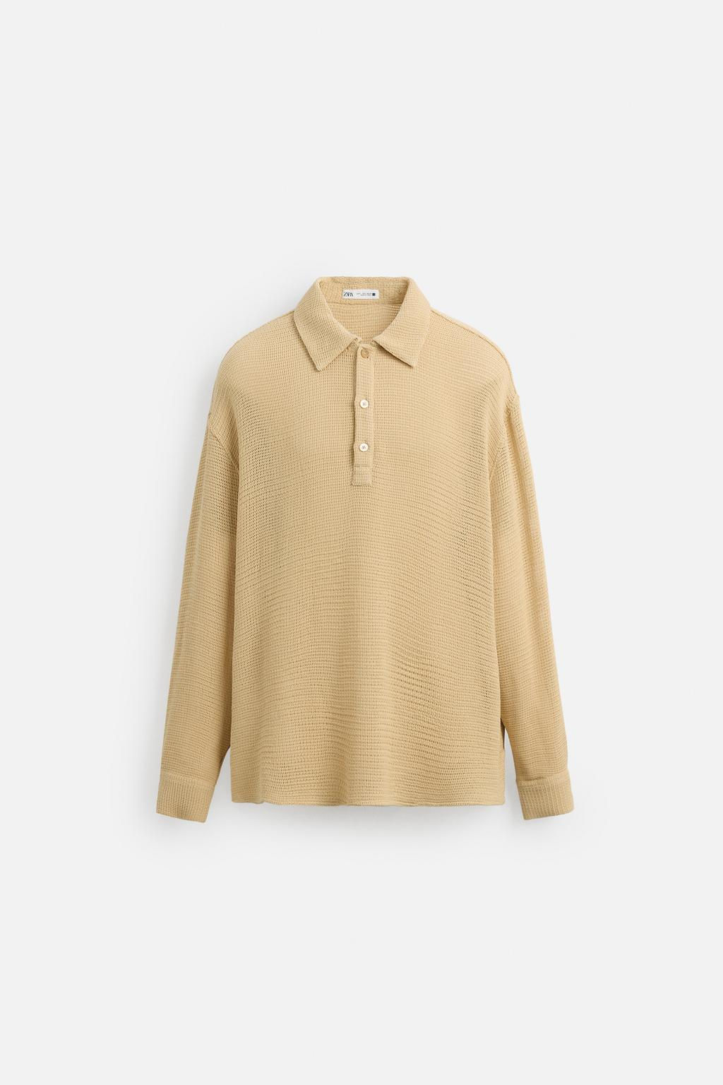 TEXTURED POLO SHIRT - Zara фото 15