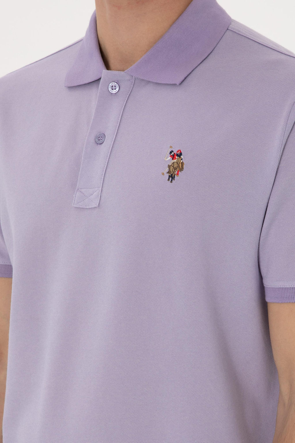 Erkek Regular Fit Polo Yaka Lila Basic Ti__rt - U.s. polo assn фото 7