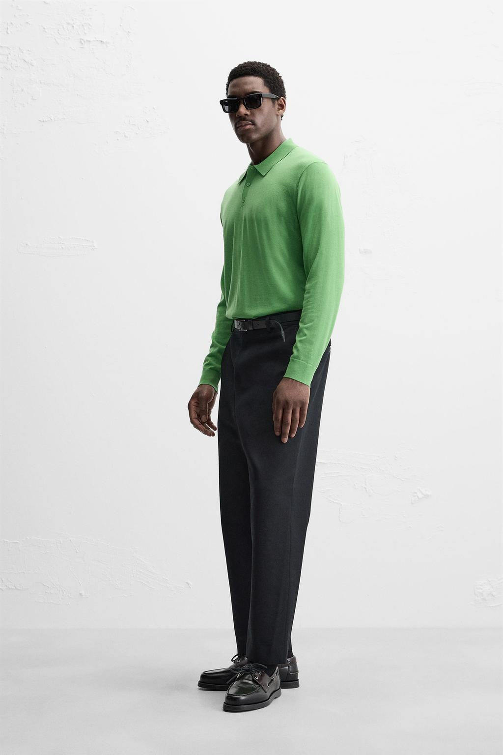 100% WOOL KNIT POLO SHIRT - Zara фото 4