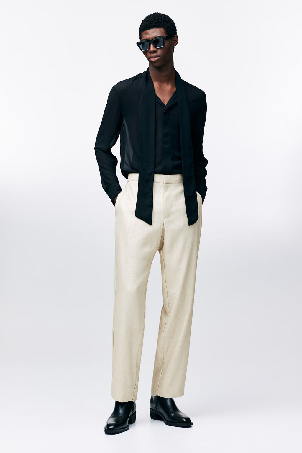Pantalon de lentejuelas Relaxed Fit - H&m фото 2