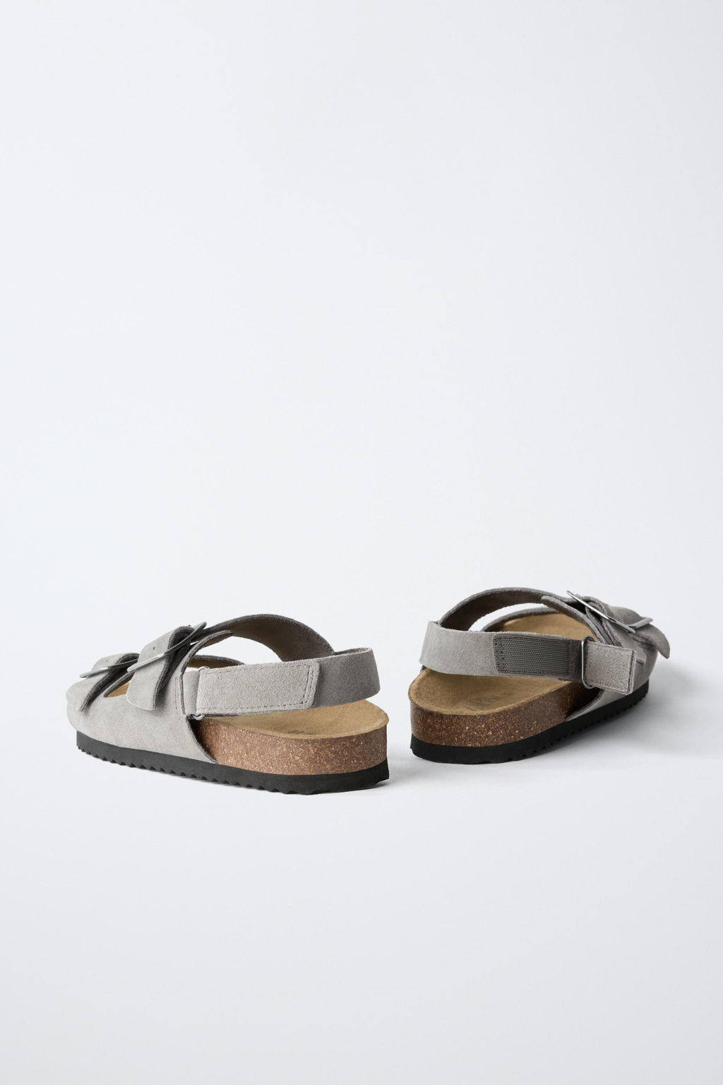 SANDALIA HEBILLAS PIEL / Gris - Zara фото 5
