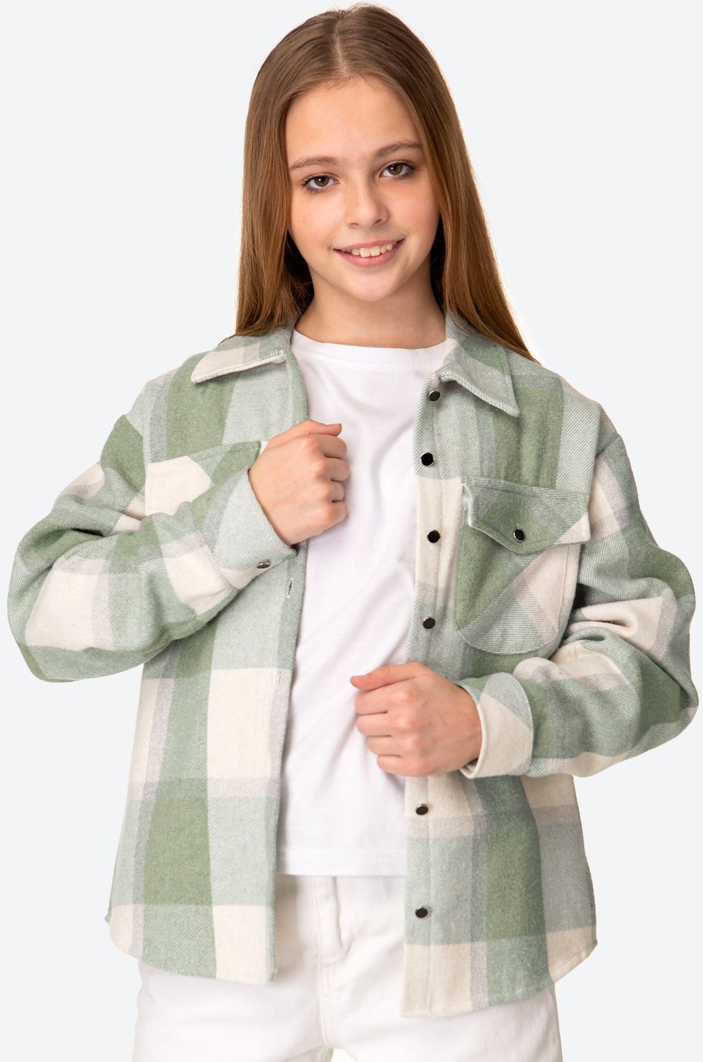 Теплая рубашка оверсайз для девочки Happyfox - Happy fox фото 6