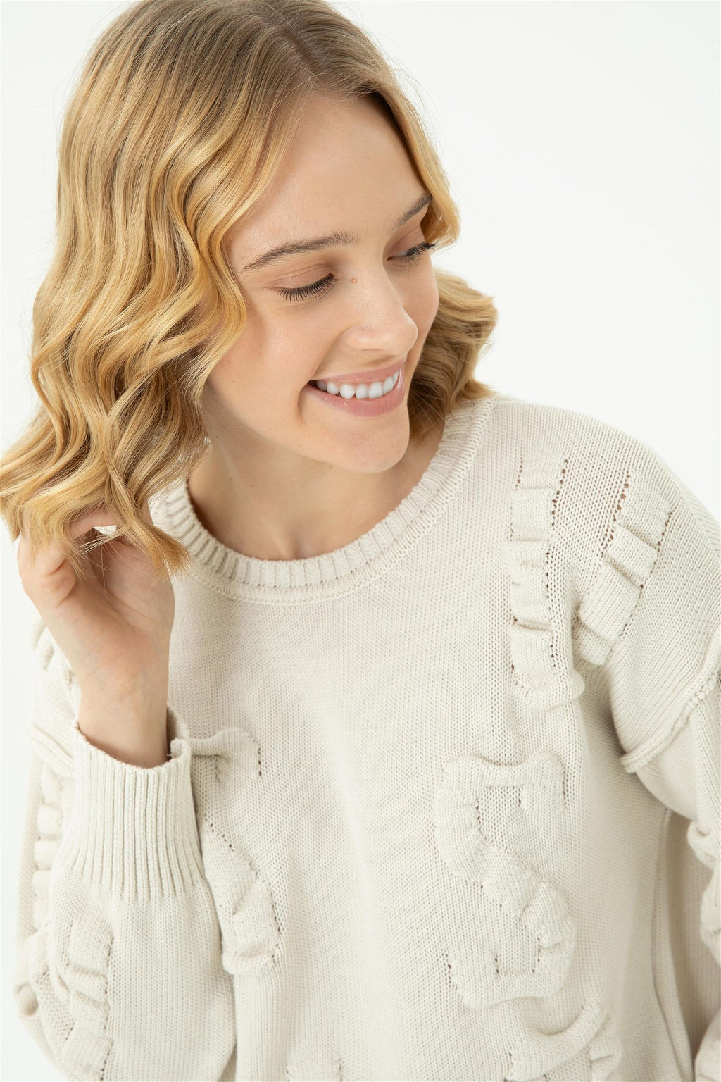 Женский кремовый свитер - U.s. polo assn фото 2