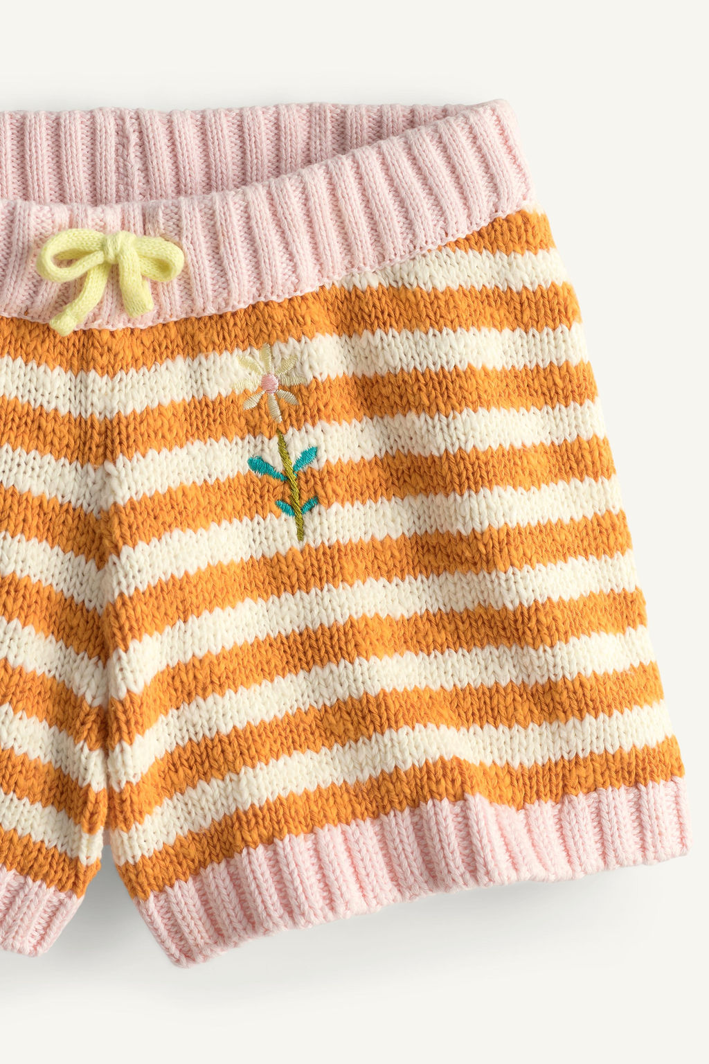 BERMUDA PUNTO RAYAS FLOR BORDADA LIMITED EDITION / Naranja - Zara фото 7