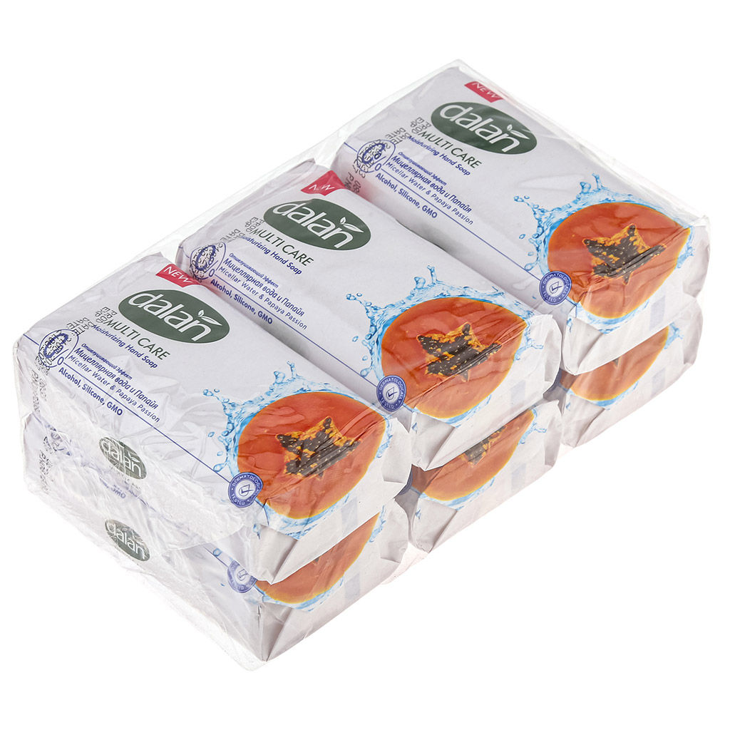 Мыло туалетное твердое Dalan Multi Care 150г, Мицелярная вода и Папайя (Турция)  фото 4