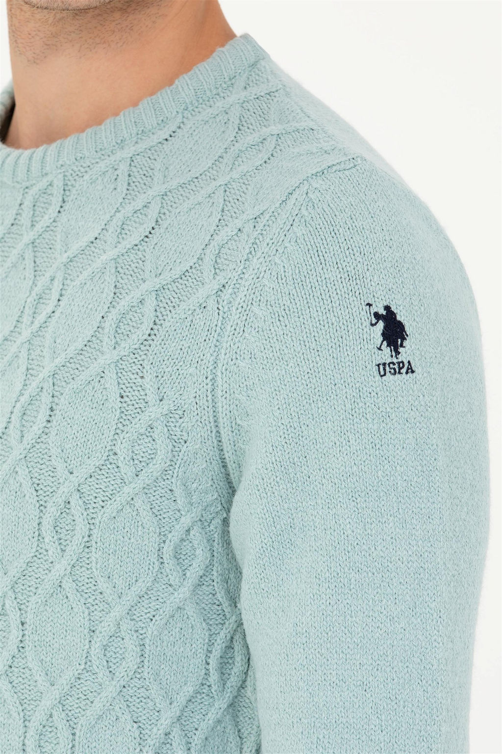 U. S. Polo Assn Мужской мятный свитер - U.s. polo assn фото 14