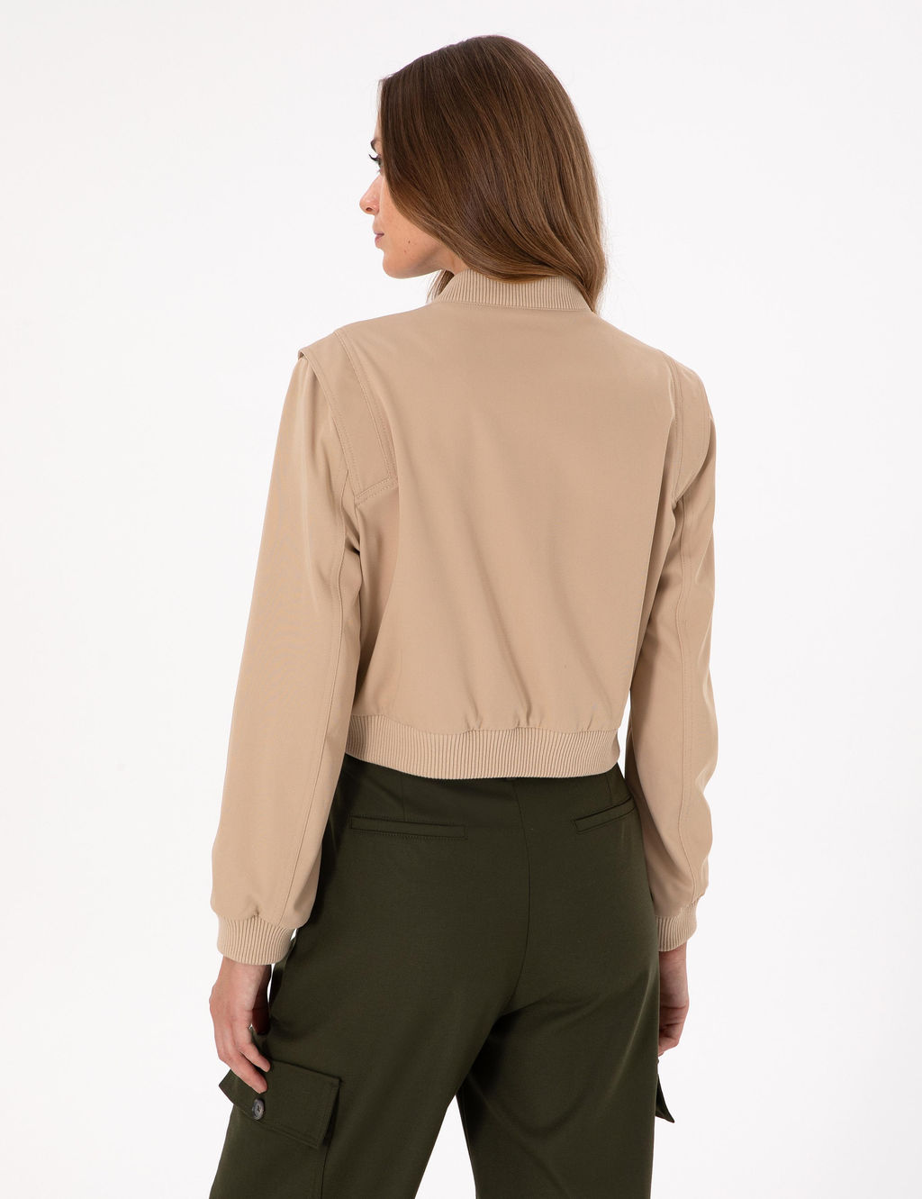 Bej Crop Top Ceket - Pierre cardin фото 5