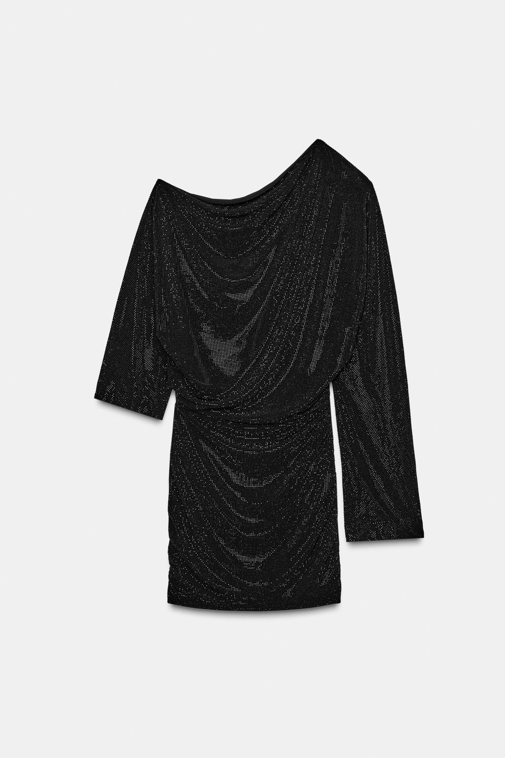 ASYMMETRIC RHINESTONE SHORT DRESS - Zara фото 7