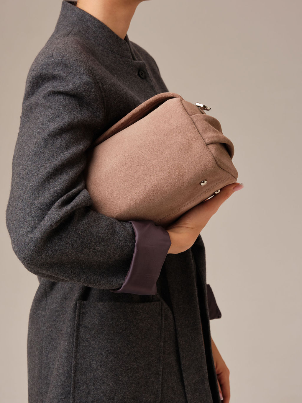 Замшевая сумка Solea DBR 31365 капучино  фото 4