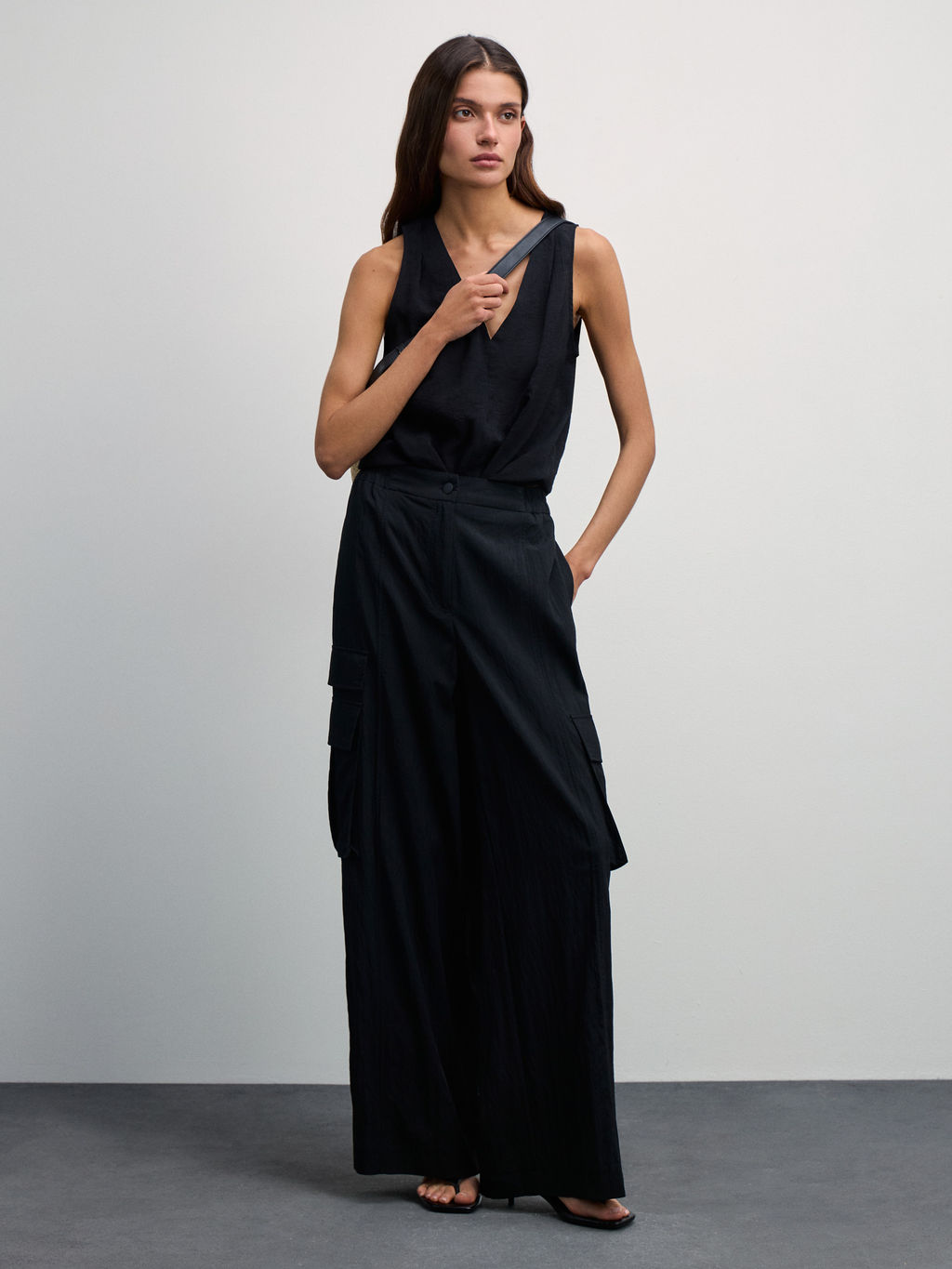 Брюки карго из вискозы / Zarina  фото 6