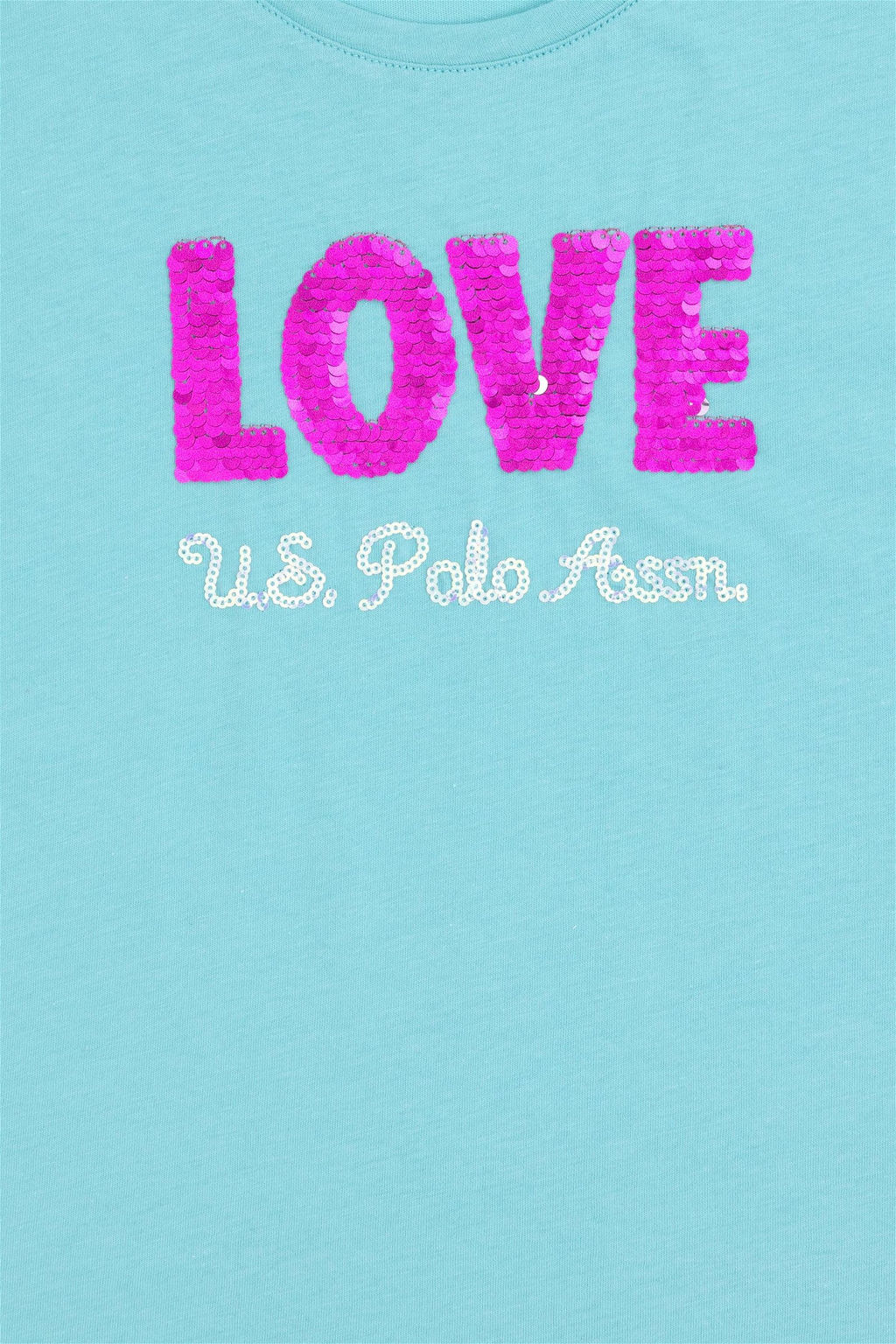 U. S. Polo Assn / Мятная футболка с круглым вырезом для девочек - U.s. polo assn фото 3