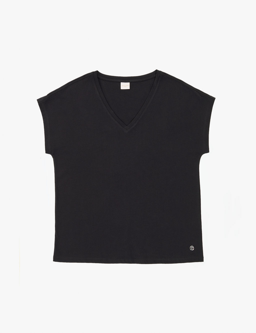 Siyah Regular Fit V Yaka Basic Ti__rt