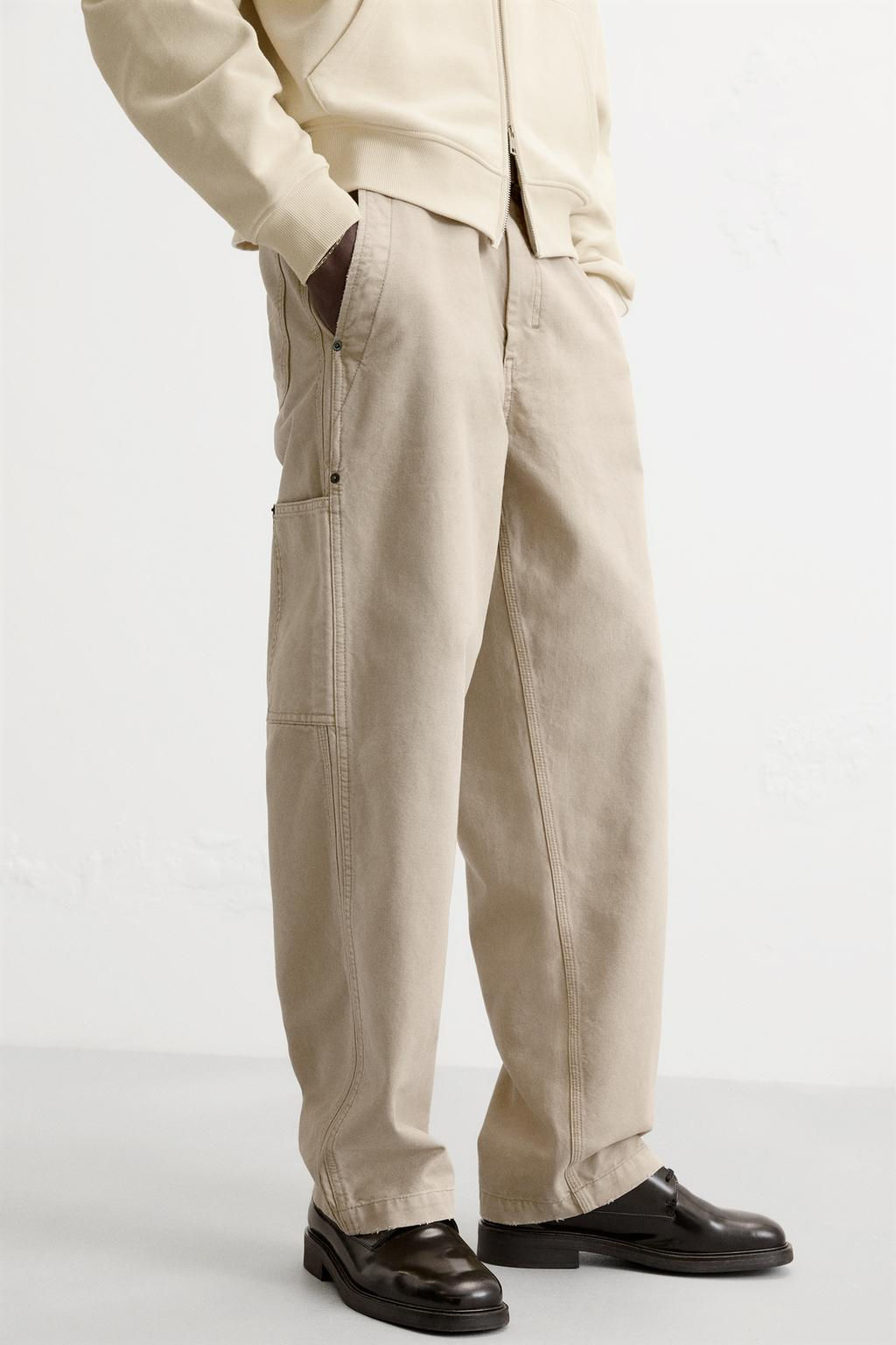 FADED CANVAS TROUSERS - LIMITED EDITION - Zara фото 5
