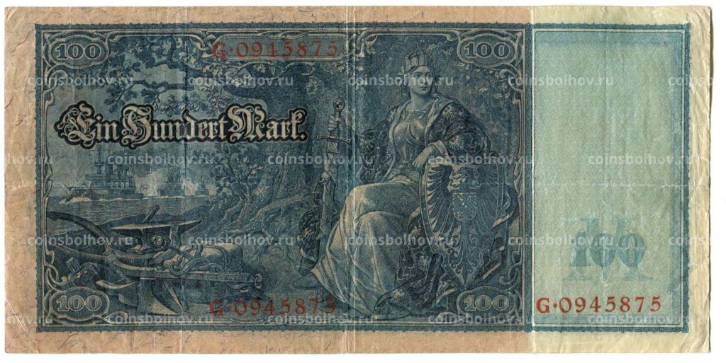 Банкнота 100 марок 1910 года Германия