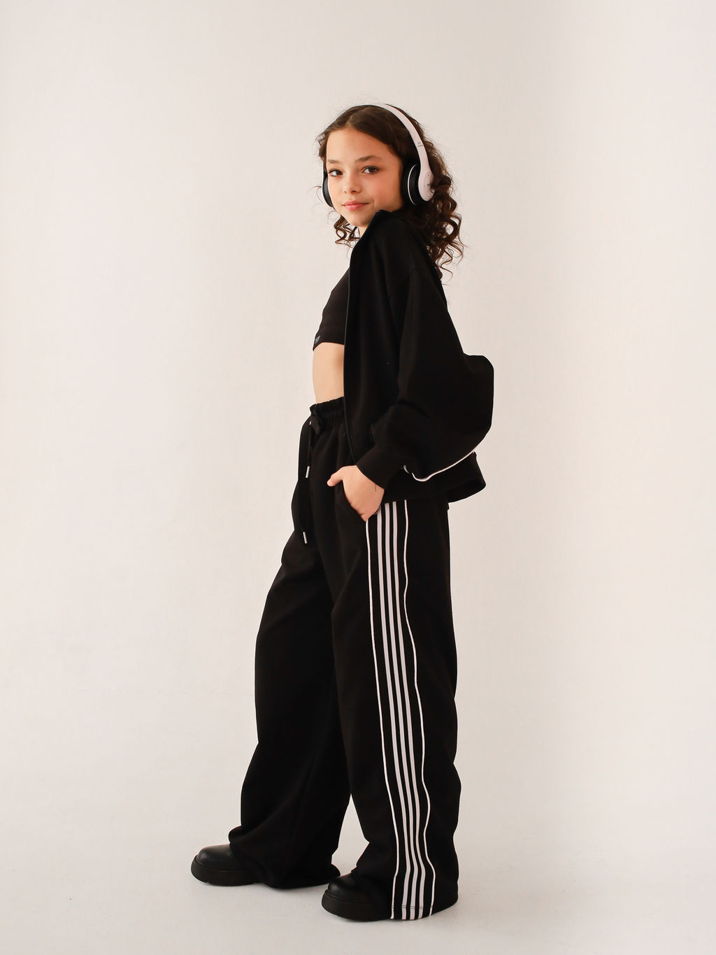 Брюки с лампасом, черные - Inzibe фото 3