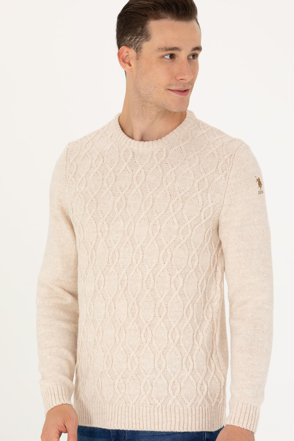 U. S. Polo Assn / Мужской песочный свитер - U.s. polo assn фото 18