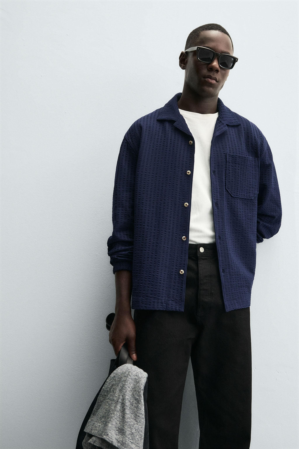 COMFORT SEERSUCKER OVERSHIRT - Zara фото 5