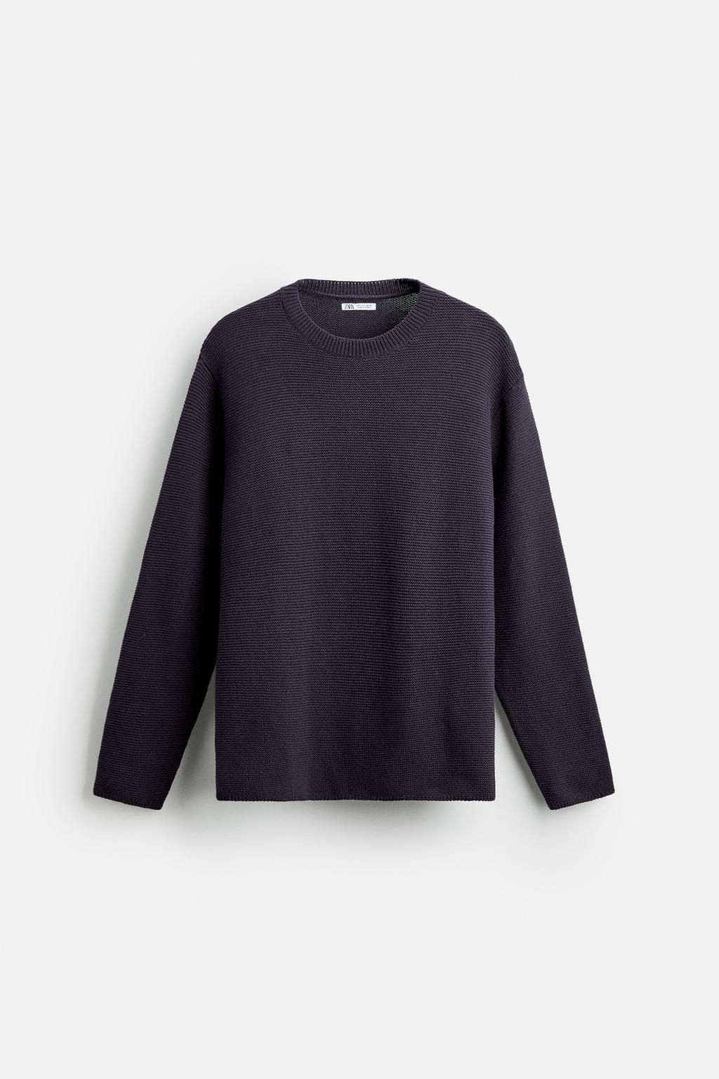 TEXTURED COTTON BLEND SWEATER - Zara фото 10