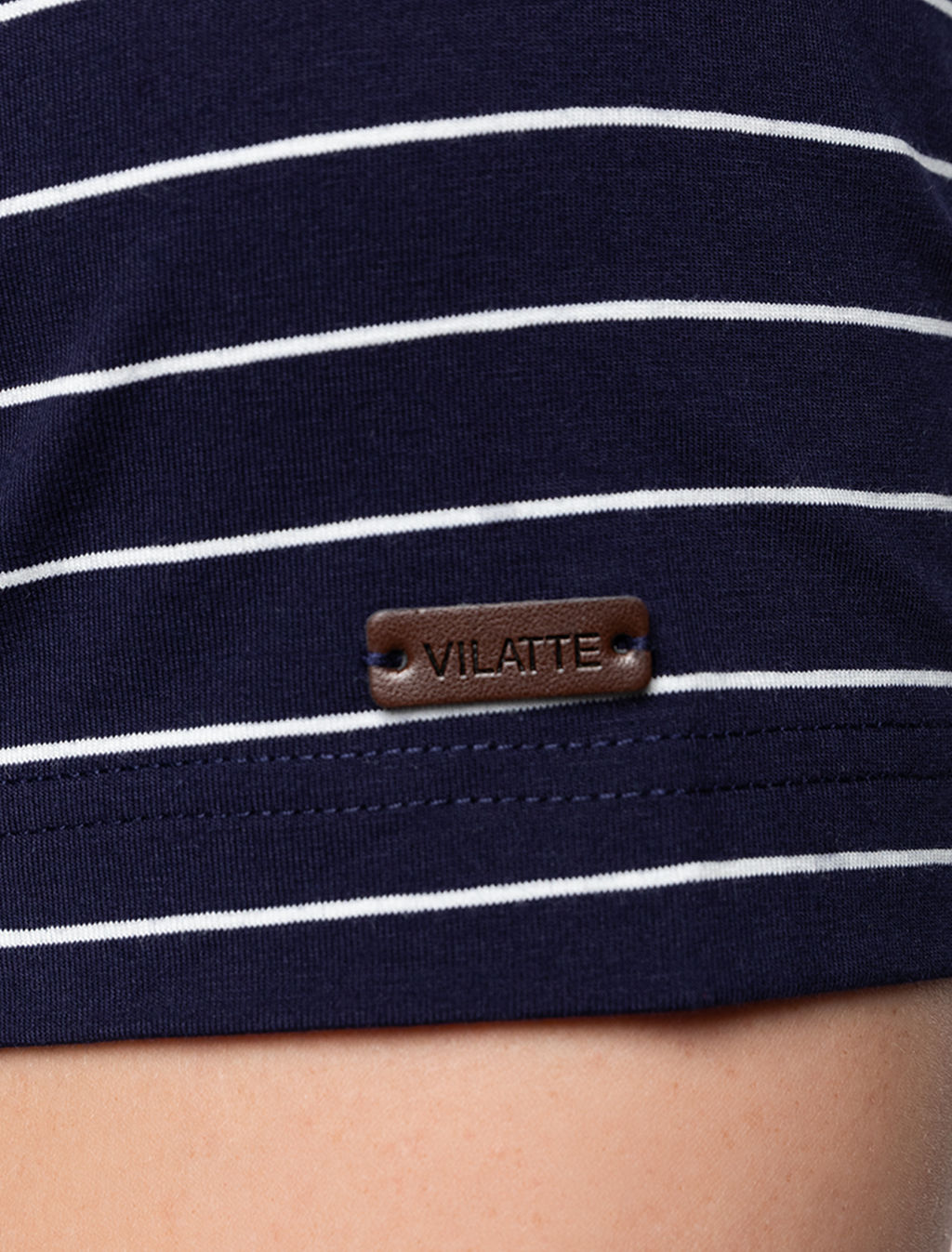 VILATTE / Футболка из премиального хлопка с эластаном  фото 4