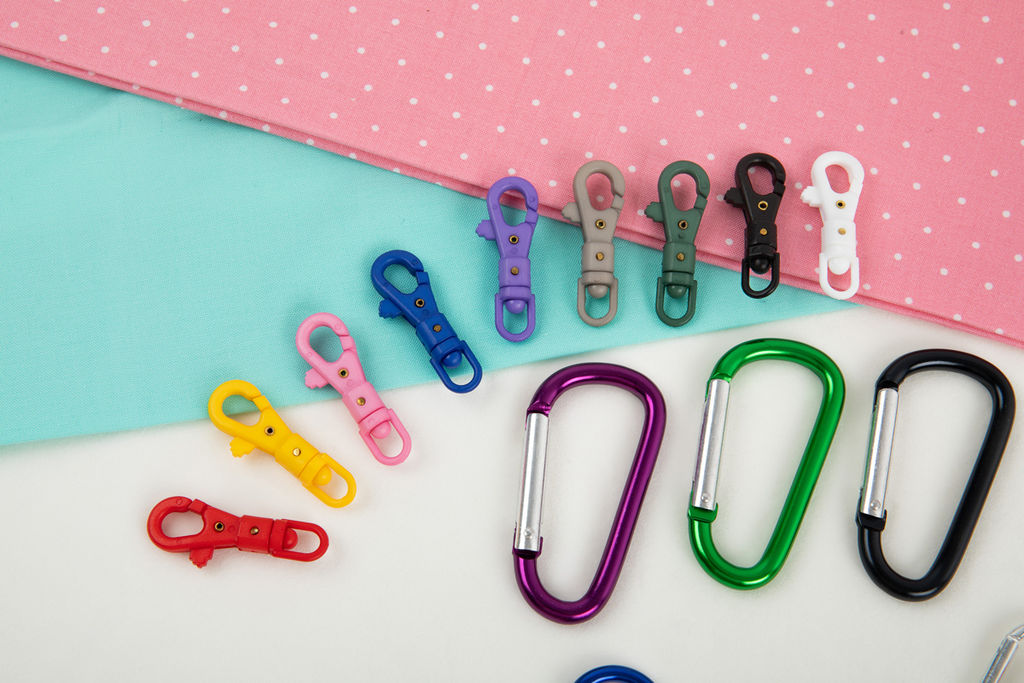 Фурнитура сумочная пластик GHB004 Карабин Gamma ( 14 мм) 10 шт. №13 голубой