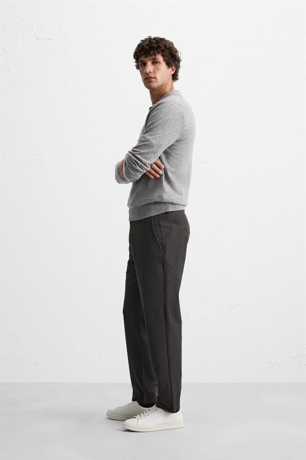 TEXTURED COMFORT TROUSERS - Zara фото 30
