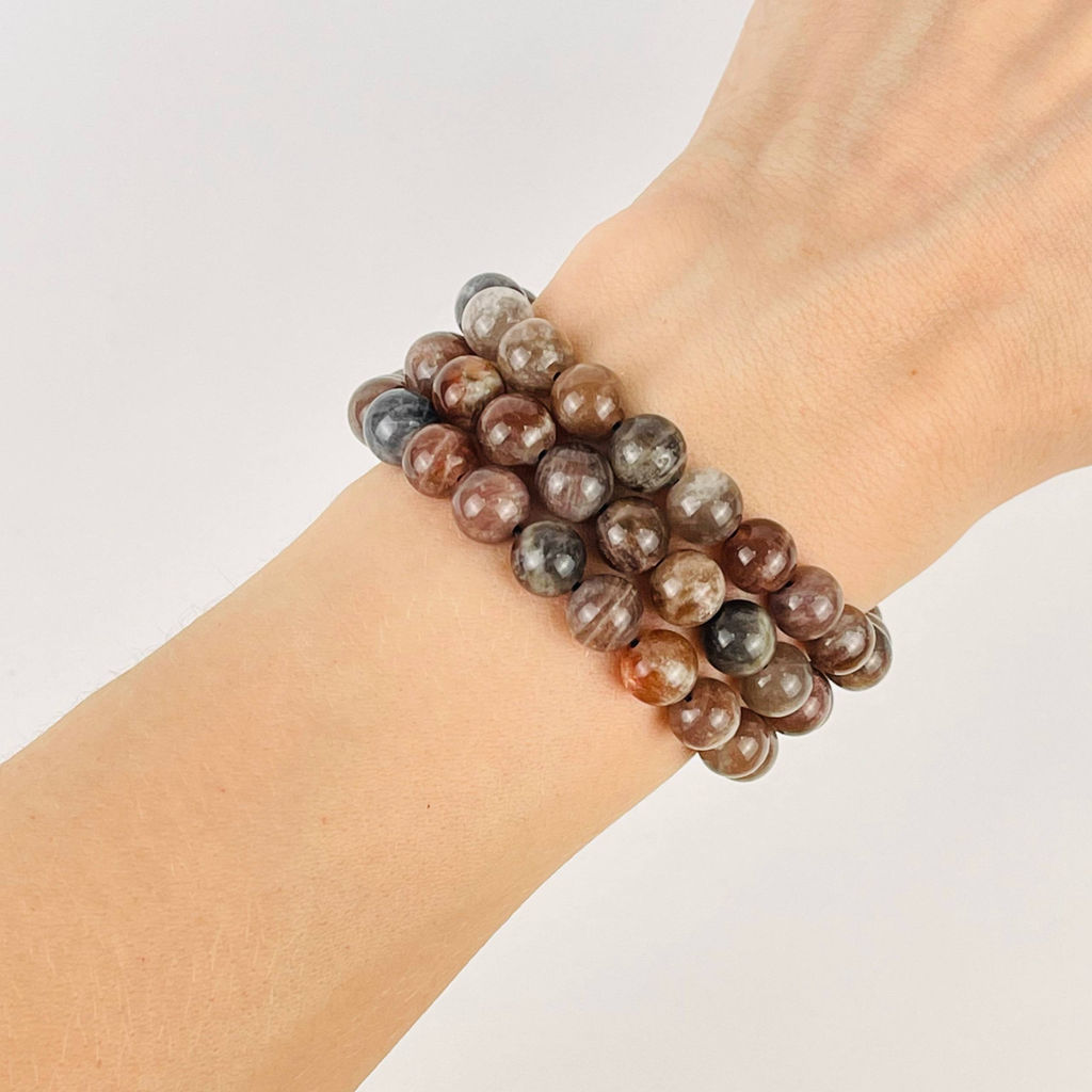 Бусины для украшений из Лунного и Солнечного камня (50 бусин) - Радуга самоцветов фото 2