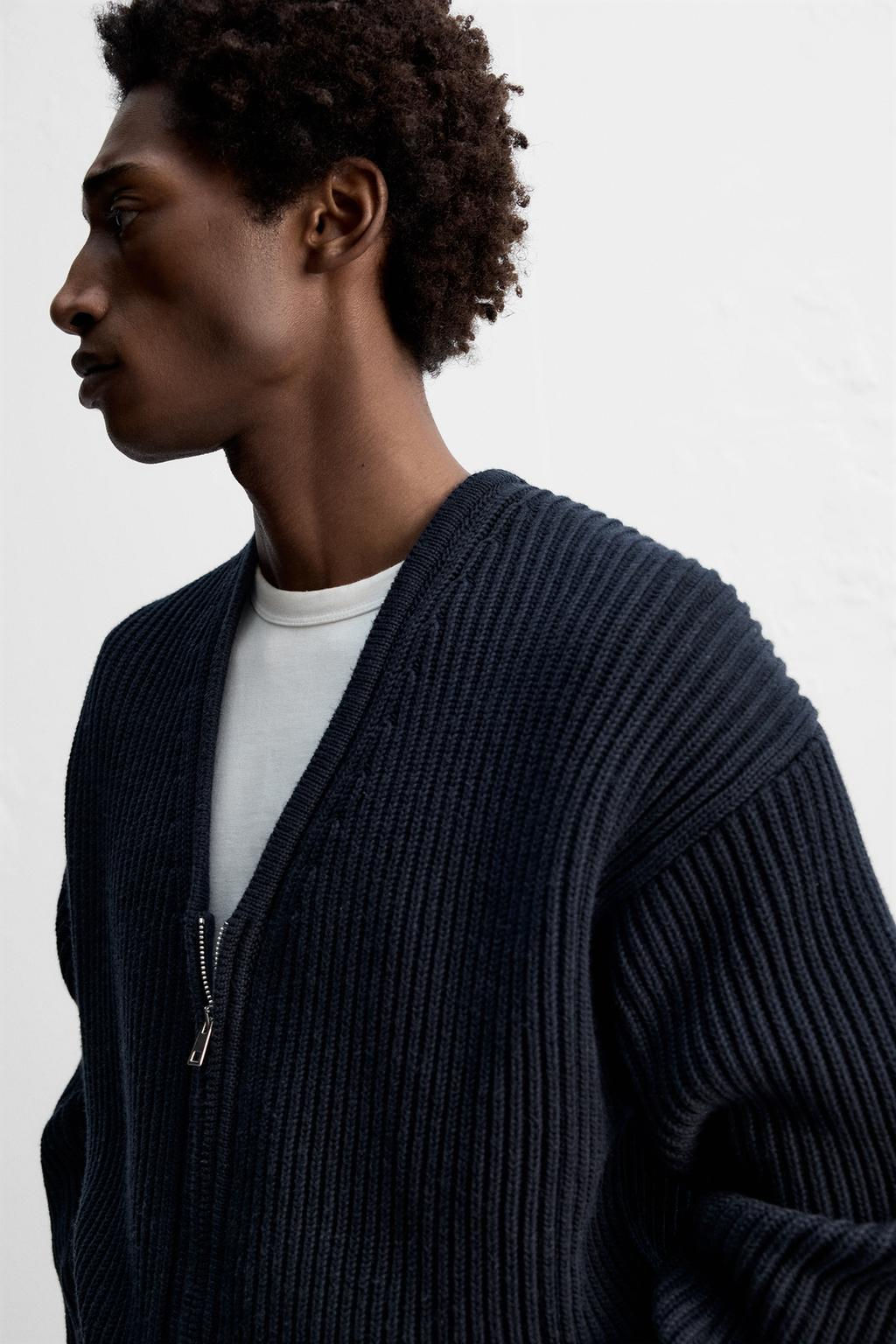 ZIP-UP TEXTURED CARDIGAN - Zara фото 5