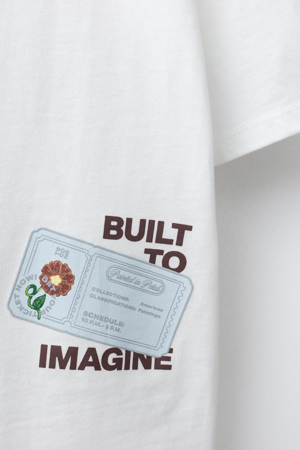 T-SHIRT WITH RAISED CHECK PRINT - Zara фото 4