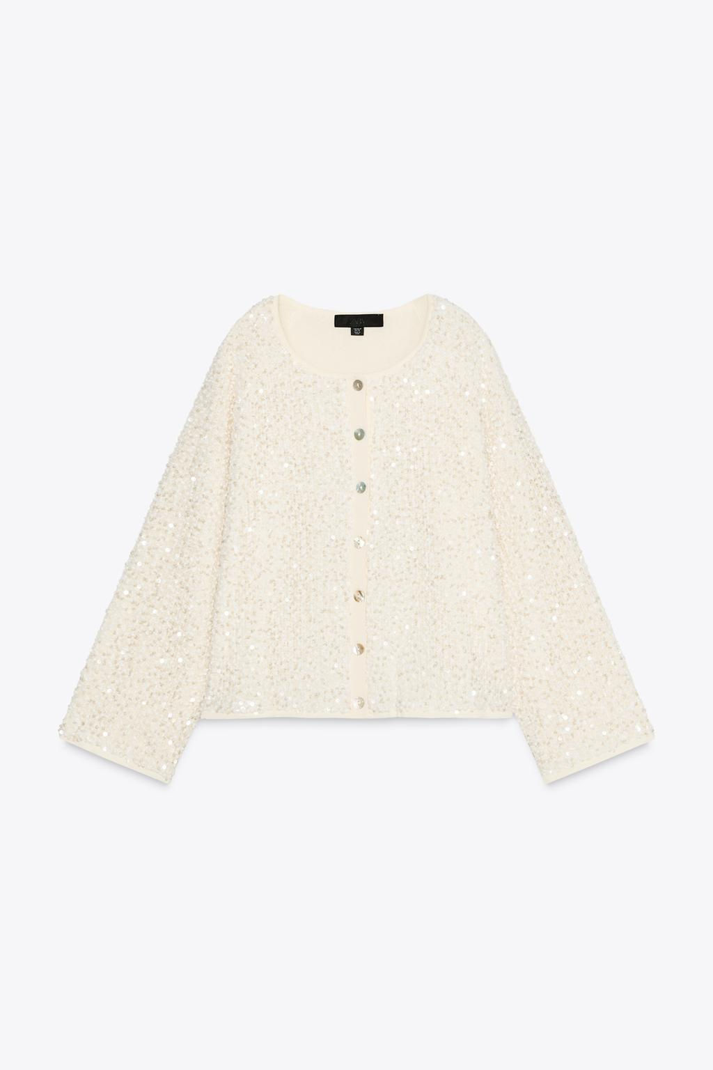 SEQUIN KNIT CARDIGAN - Zara фото 6