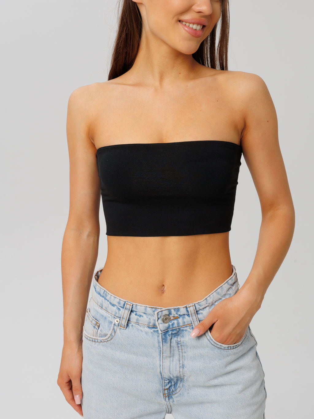 Женский топ-бандо Lingeamo черный ЛТ-10 (7)  фото 3