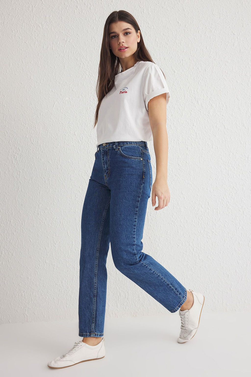 Ac?k Mavi Normal Bel Duz Kesim Straight Jeans TWOSS25JE00074 - Trendyolmilla фото 15