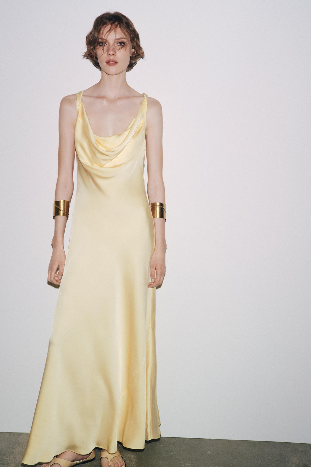 ZW COLLECTION LONG SATIN DRESS - Zara фото 35