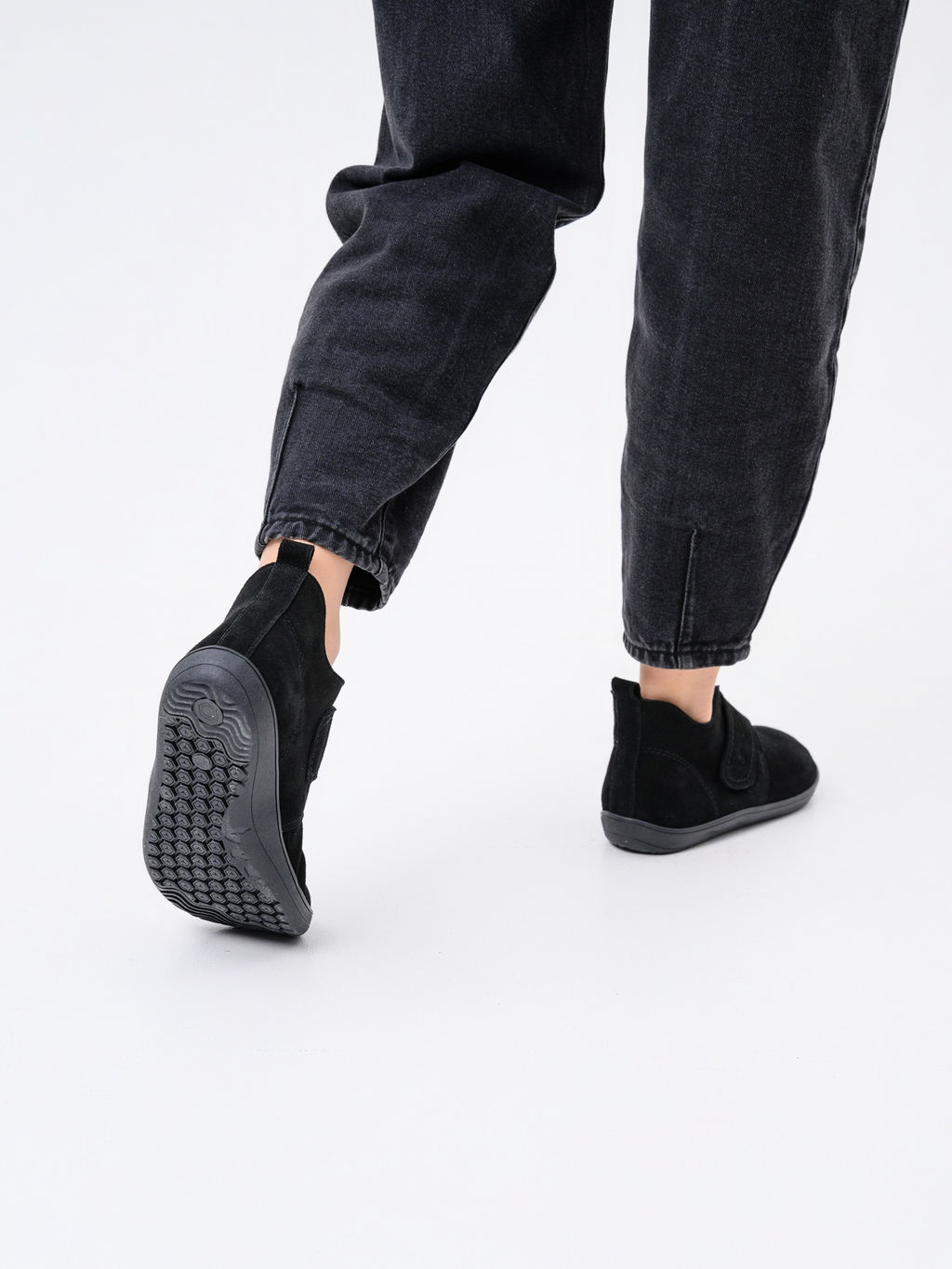 Ботинки женские демисезонные черные 209.NATAbl.Черная замша/Шерсть