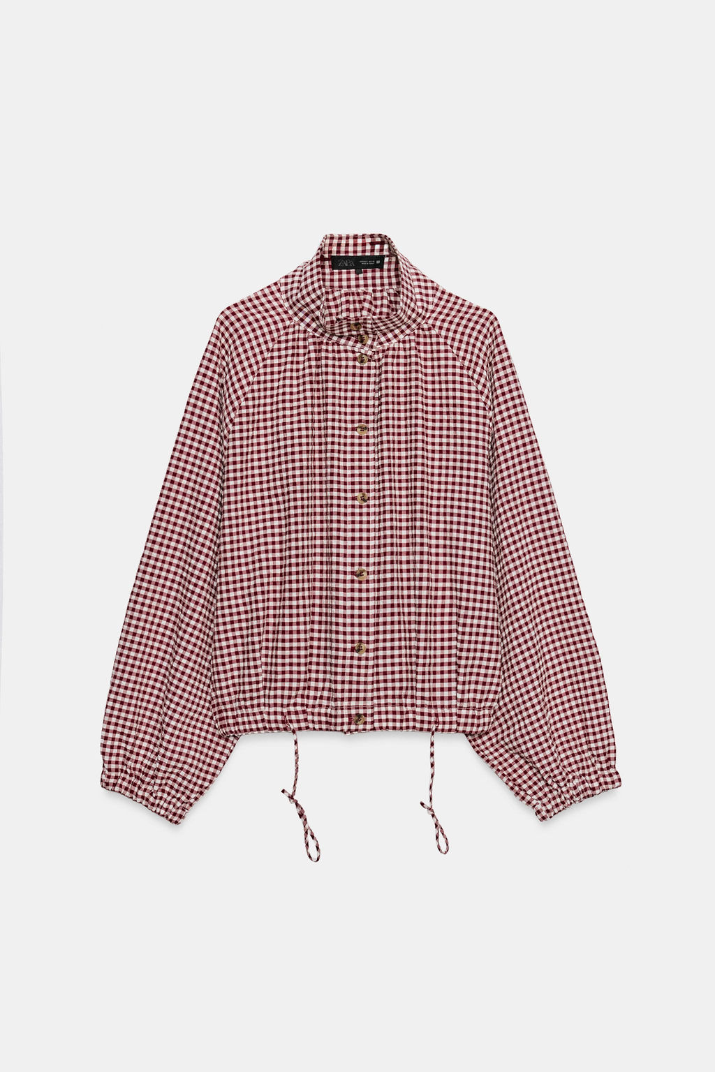 CHAQUETA CUADROS / Crudo / Granate - Zara фото 4