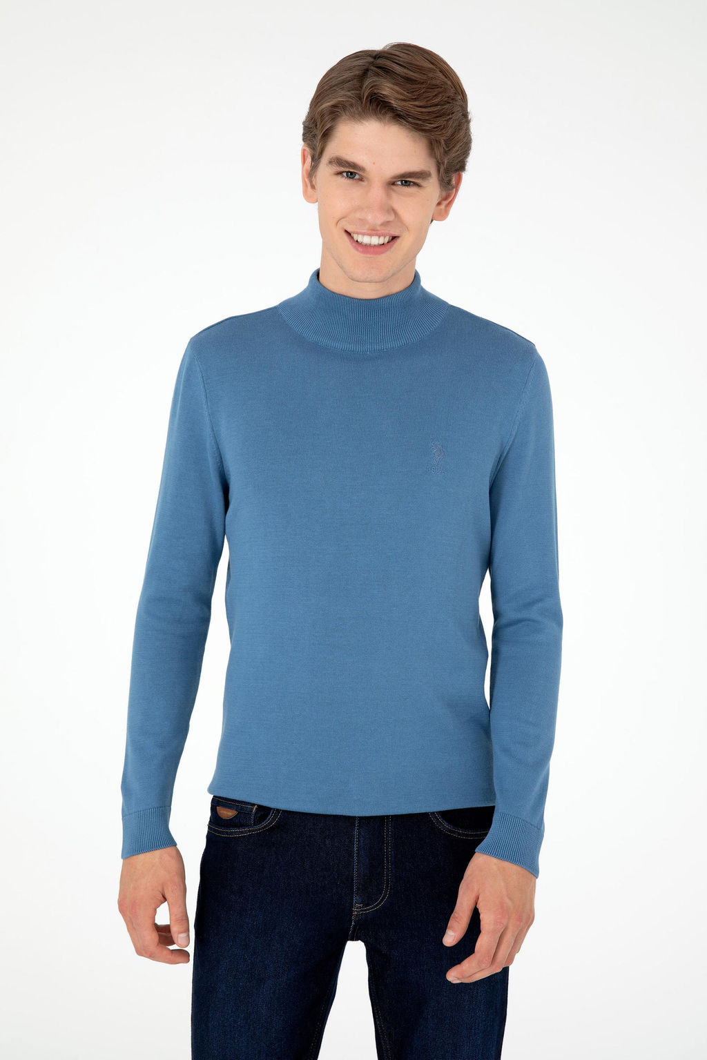 Мужской темно-синий базовый свитер Неожиданная скидка в корзине - U.s. polo assn фото 3