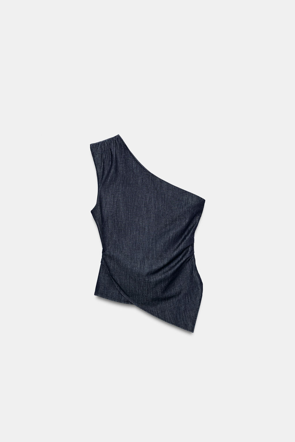 TOP ASIM?TRICO HOMBRERA CON LINO / ?ndigo