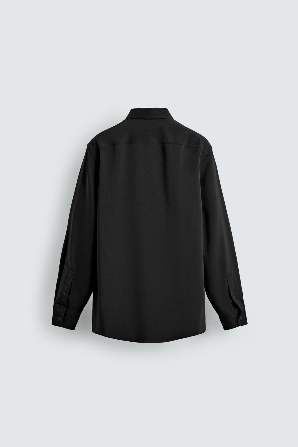 Рубашка Zara CAMISA SLIM FIT черная