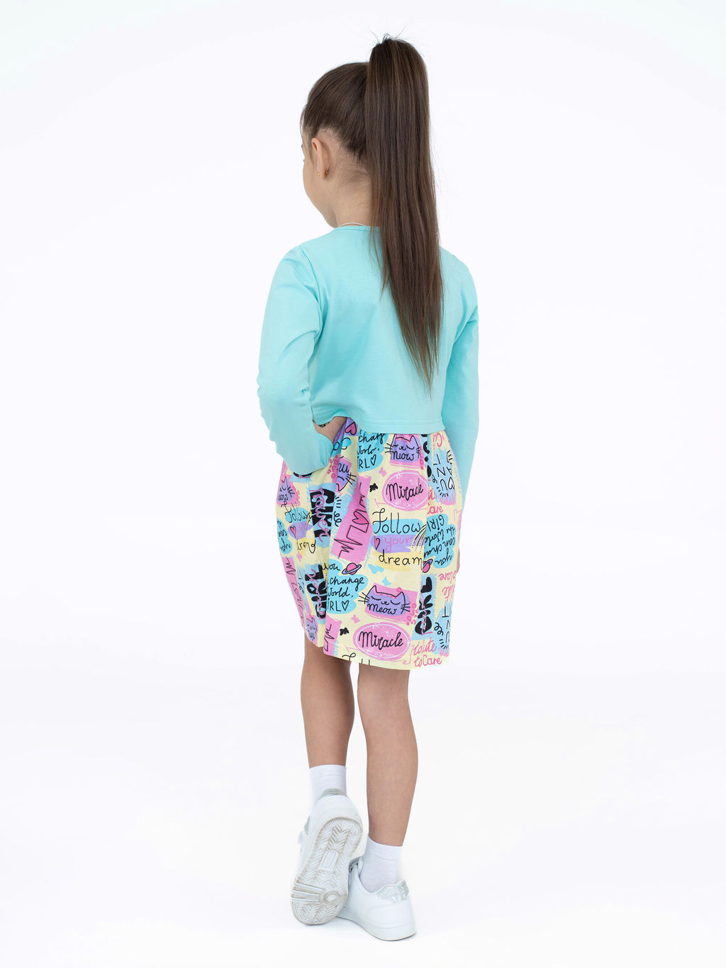 Платье детское бирюзовое болеро ПЛ-719 (86-92)