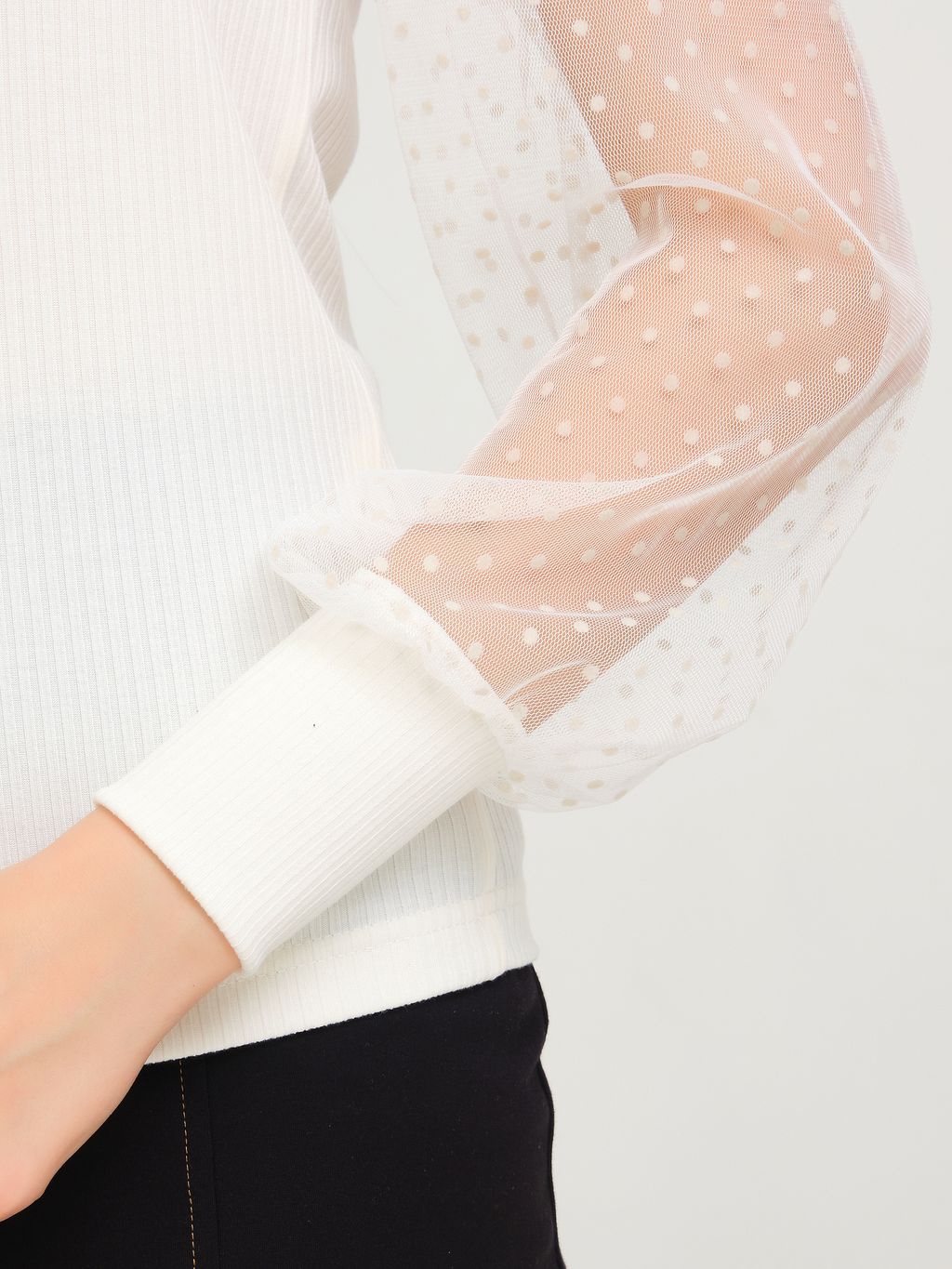 Джемпер с рукавами из сетки - Stilla фото 18