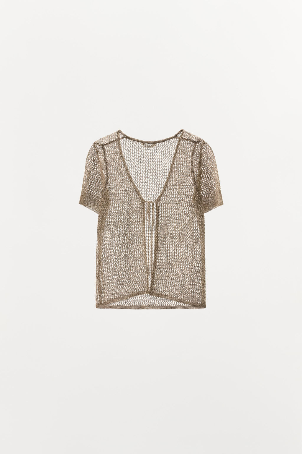 METALLIC THREAD MESH JACKET - Zara фото 4