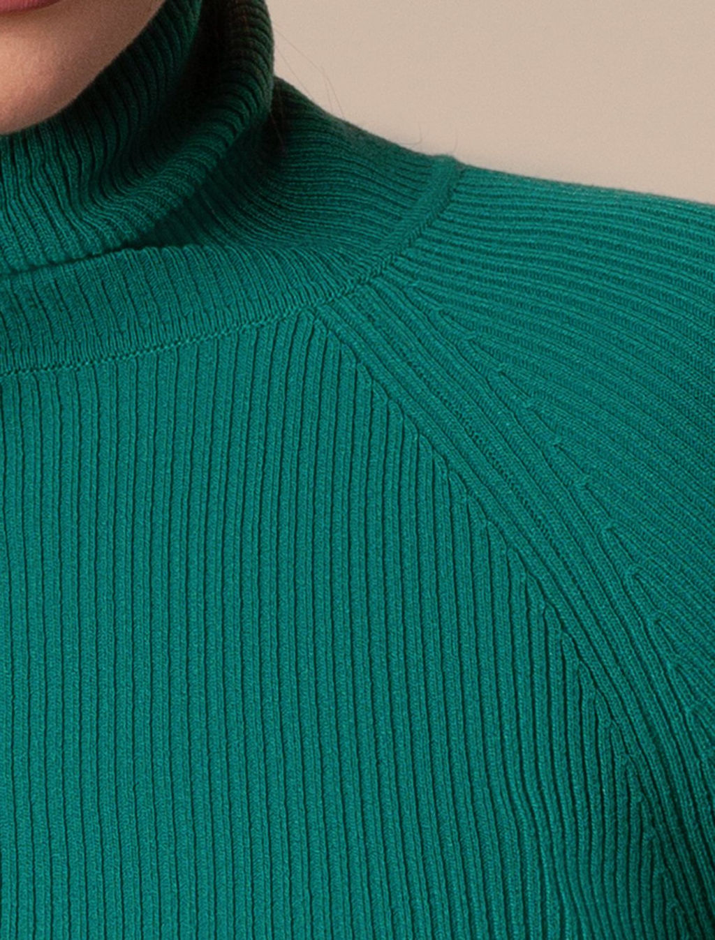 VILATTE / Свитер тонкой вязки в рубчик из вискозы  фото 2